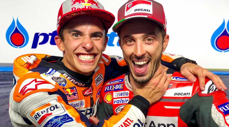 Marc Marquez dan Andrea Dovizioso PTT Thailand Grand Prix 2018